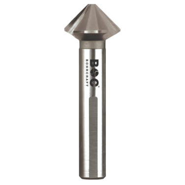 Bohrcraft Kegelsenker 90 Grad DIN 335 C Ungleiche Teilung VHM - Kopf: 31 mm Schaft: 12 