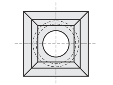 Standard Wendeschneidplatten quadratisch 4 Schneidekanten mit 1 Loch mit großer Bohrung