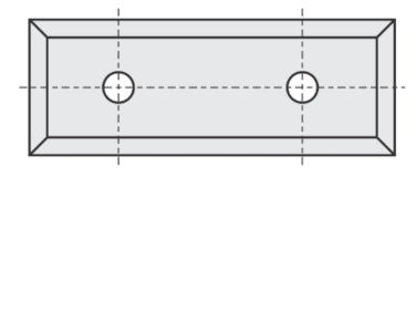 Standard Wendeschneidplatten Rechteck 4 Schneidekanten mit 2 Löchern