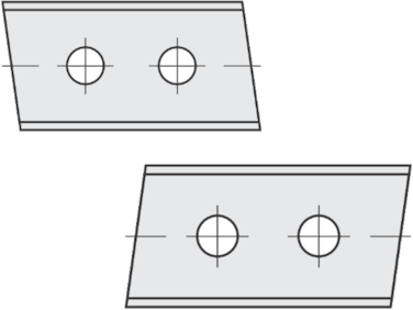 Standard Wendeschneidplatten Trapezform 2 Schneidekanten mit 2 Löchern