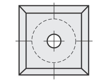 Standard Wendeschneidplatten quadratisch 4 Schneidekanten mit 1 Loch diverse Bohrungen