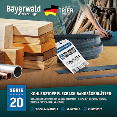 Bayerwald Holz Bandsägeblatt <br> 2240 x 20 x 0.5 x 3 ZpZ