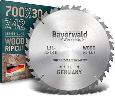 Bayerwald Werkzeuge HM Kreissägeblatt - 700 x 4.2/3.2 x 30 Z42 WZ TOPSELLER - MADE IN GERMANY