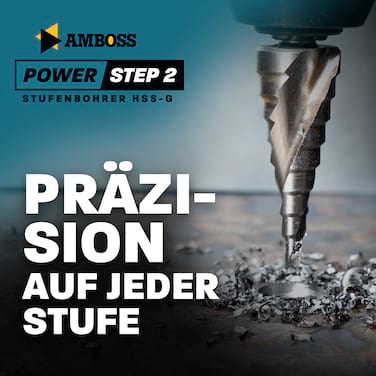 AMBOSS Stufenbohrer HSS-G D:4-6-8-10-12mm