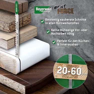 10x Bayerwald Bent Force Stichsägeblätter 130/105mm