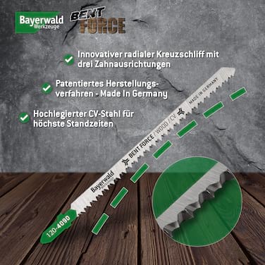 10x Bayerwald Bent Force Stichsägeblätter 130/105mm