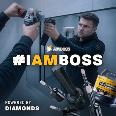 Diamant Bohrkronen Set - Amboss Black Edition 5 - Ø 5/6/8/10 5 tlg. (inkl. 8,5 mm 6kant)