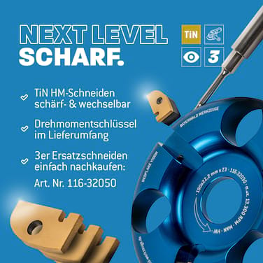 3x NeoPlane Ersatzmesser für Frässcheibe