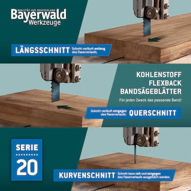Bayerwald Holz Bandsägeblatt <br> 2240 x 16 x 0.65 x 6 ZpZ