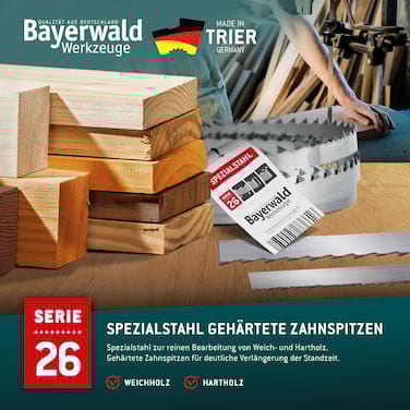 Bandsägeblatt Spezialstahl zahnhart <br> 2240 x 10 x 0.45 x 6