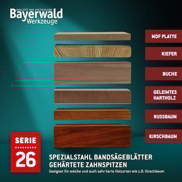 Bandsägeblatt Spezialstahl zahnhart <br> 2240 x 10 x 0.45 x 6