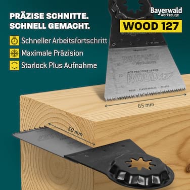 100x Bayerwald SLP HCS Tauchsägeblatt 65x50mm