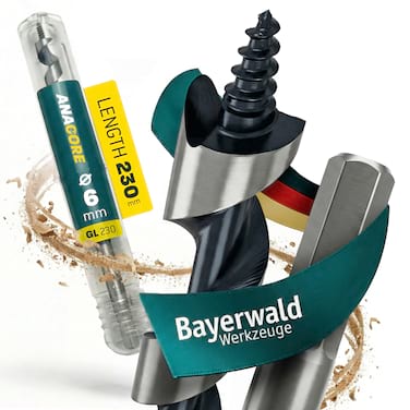 Ø 6 mm 230 mm Länge Bayerwald ANACORE HCS Schlangenbohrer