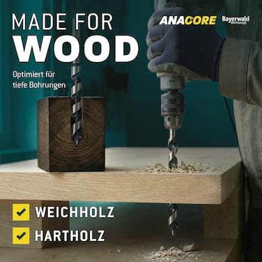 Ø 16 mm 230 mm Länge Bayerwald ANACORE HCS Schlangenbohrer