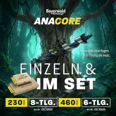 Ø 16 mm 230 mm Länge Bayerwald ANACORE HCS Schlangenbohrer