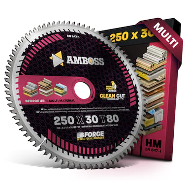 Amboss HM Multi Kreissägeblatt - 250 x 2.5/2.0 x 30 Z80 FWF 