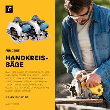 Amboss 3er-Set Ø165 x 20 Kreissägeblatt (Z12,Z36,Z60)