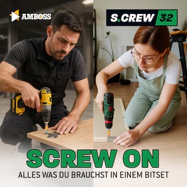 32-tlg. Amboss Werkzeuge Bitset mit Kegelsenker und Magnetbithalter