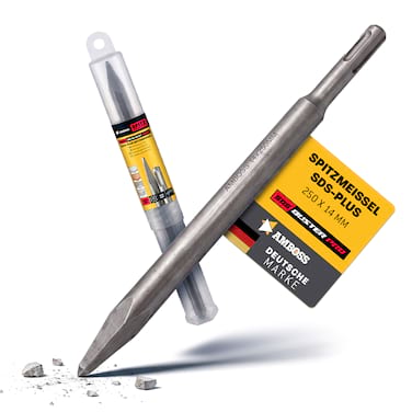 AMBOSS Profi SDS-Plus Spitzmeißel 250 mm 42CrMo - für Beton und Mauerwerk