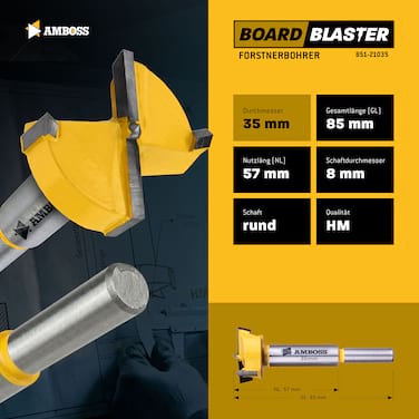 Ø 35 mm Forstnerbohrer - AMBOSS BOARDBLASTER