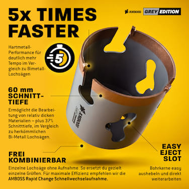 Amboss HM Multifunktions-Lochsäge Ø29 mm (ohne Aufnahme)