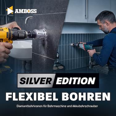 Amboss Silver Edition Diamant Lochsäge - Ø 35 mm - Schnitttiefe: 42 mm - ohne Aufnahme Zubehör