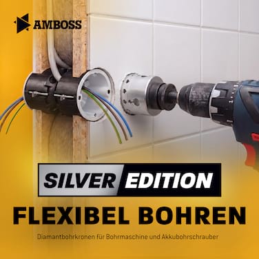 Amboss Silver Edition Diamant Lochsäge - Ø 68 mm - Schnitttiefe: 42 mm - ohne Aufnahme Zubehör