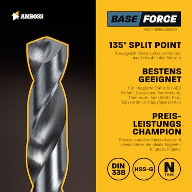 Führungsbohrer_Basic _force 90 mm  für Standard Aufnahmen