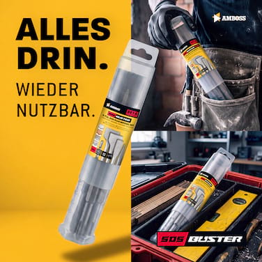 AMBOSS SDS-Plus Meißel Set 4-teilig - für Beton Fliesen Putz 250 mm