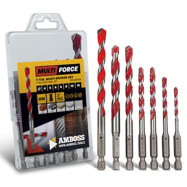 Amboss Mehrzweck Bohrer Satz 7-tlg. Ø 4.0-12.0 mm