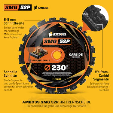 Amboss SMG 52P Trennscheibe - 230 x 22.2