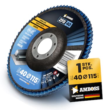 1x Amboss ZFS Fächerschleifscheibe Korn:40 Ø115mm