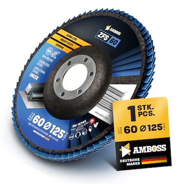 1x Amboss ZFS Fächerschleifscheibe Korn:60 Ø125mm
