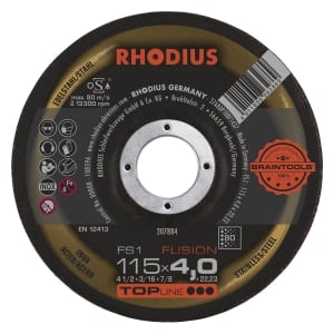 10x Rhodius FS1 Schruppschleifscheibe 115x4x22.23 mm - Korn:80 | 207884