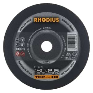 25x Rhodius FT24 Metall Trennscheibe | Ø180 mm - Dicke 2.5 mm -  Bohrung 22.23 mm | Form: gerade | 201048