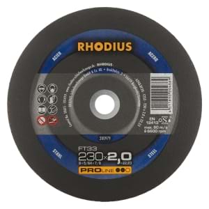 25x Rhodius FT33 Metall Trennscheibe | Ø230 mm - Dicke 2 mm -  Bohrung 22.23 mm | Form: gerade | 200979