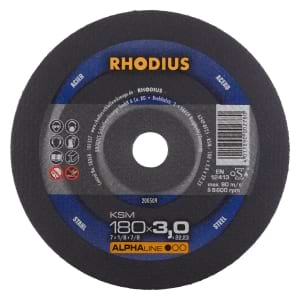 25x Rhodius KSM Metall Trennscheibe | Ø180 mm - Dicke 3 mm -  Bohrung 22.23 mm | Form: gerade | 200509