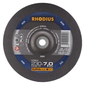 10x Rhodius KSM Metall Schruppscheibe | Ø230 mm - Dicke 7 mm -  Bohrung 22.23 mm | Form: gerade | 200090