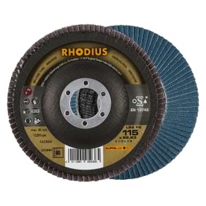 10x Rhodius LSZ F2 Fächerschleifscheibe Korn:80 Ø115mm | 