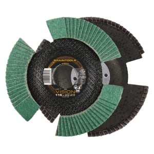 10x Rhodius VISION COOL Fächerschleifscheibe Korn:80 Ø115mm | 207085