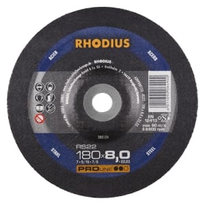 10x Rhodius RS22 Schruppschleifscheibe 180x8x22.23 mm | 208124