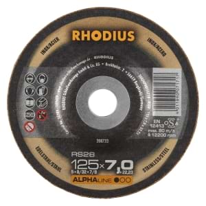 25x Rhodius RS28 Schruppschleifscheibe 125x7x22.23 mm | 208733