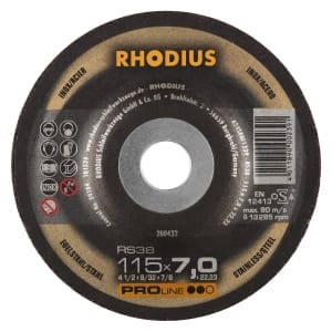 1x Rhodius RS 38 Schruppschleifscheibe 115x7x22.23 mm | 200432