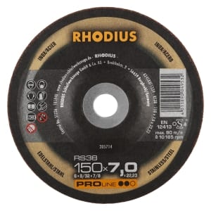 10x Rhodius RS 38 Schruppschleifscheibe 150x7x22.23 mm | 205714