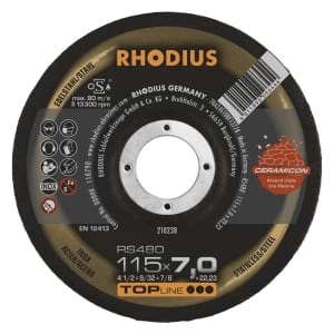 25x Rhodius RS480 Schruppschleifscheibe 115x7x22.23 mm | 210238