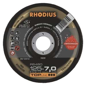 25x Rhodius RS480 Schruppschleifscheibe 125x7x22.23 mm | 210239