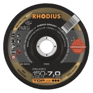 10x Rhodius RS480 Schruppschleifscheibe 150x7x22.23 mm | 210234