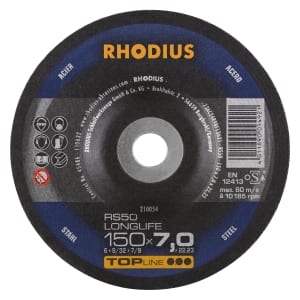 10x Rhodius RS50 Longlife Schruppschleifscheibe 150x7x22.23 mm | 210054