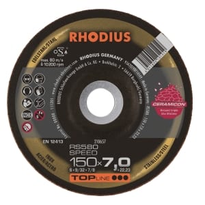 10x Rhodius RS580 Schruppschleifscheibe 150x7x22.23 mm | 210657