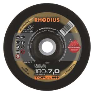 10x Rhodius RS580 Schruppschleifscheibe 180x7x22.23 mm | 210658